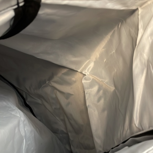 New backpack bag with drawstring closure. Fully plastic lined. Black. - Picture 4 of 6